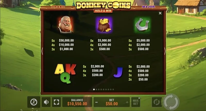 Donkey Coins Hold & Win - yapışkan Coin jetonları içeren alan