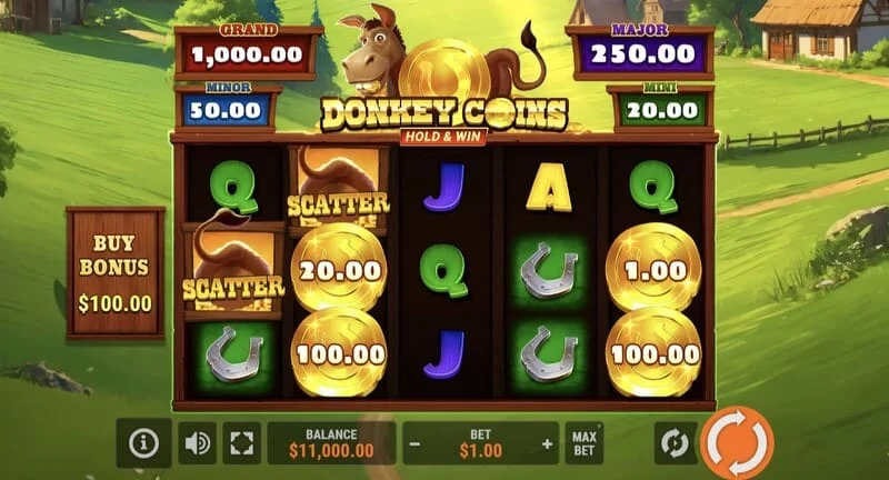 Donkey Coins Hold & Win - makaralı ana ekran