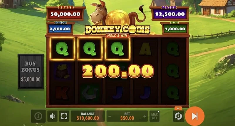 Donkey Coins Hold & Win - Hold & Win modunun başlatılması